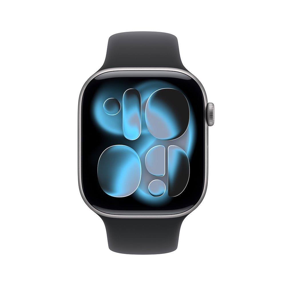 2026/09/1000176663.jpg Apple Watch Series 11 GPS 46mm Space Grey Aluminium Case with Black Sport Band - Image 1