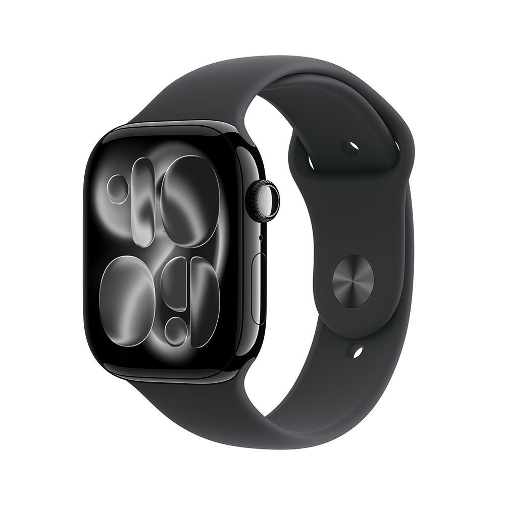 2026/09/1000176672.jpg Apple Watch Series 11 GPS 46mm Jet Black Aluminium Case with Black Sport Band - Image 1