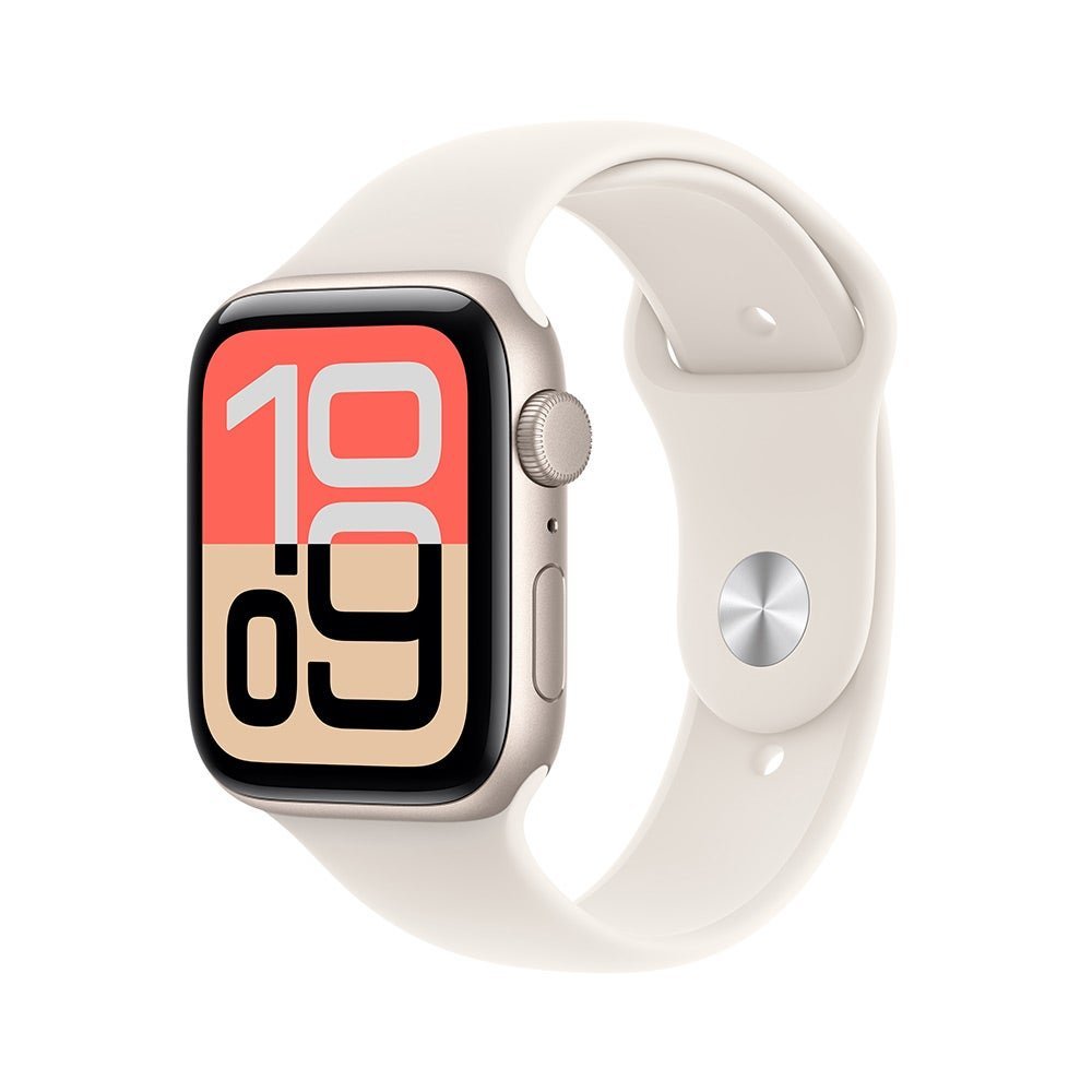 2026/09/1000176676.jpg Apple Watch SE 3 GPS 40mm Starlight Aluminium Case with Starlight Sport Band - Image 1
