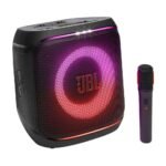 JBL PartyBox Encore 2 Portable Bluetooth Party Speaker with Built-in Light Show Splashproof Design and Wireless Mic Black - Image 6